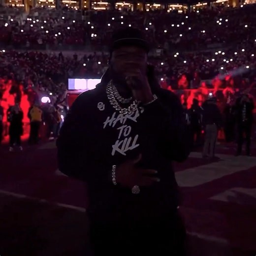 50 Cent performed “Many Men” before the 4th Quarter of Alabama vs. Oklahoma 🔥 | Woodward Sports