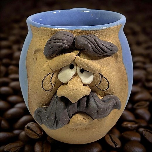 Pottery Mug "ugly Face" Handmade - Etsy