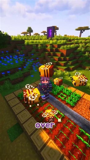 The Secret "Infinite" Crop Farm. 🌾🍯#minecraft #minecraftfacts #shorts
