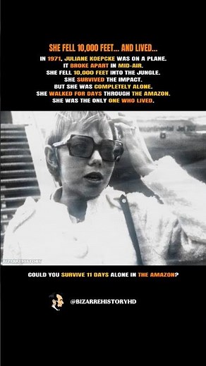 She Fell 10,000 Feet And Lived #history #survival