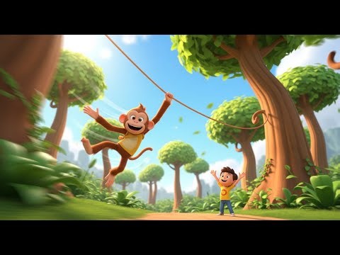 Monkey Swinging in the Trees | Kids’ Songs and Educational Rhymes