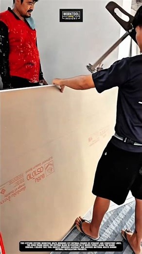Gypsum cutting worktool that guides straight drywall trimming for precise installation #worktool