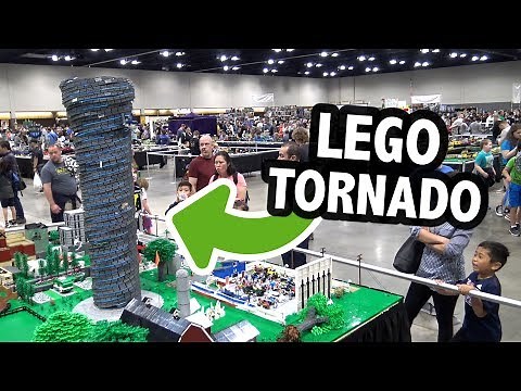 LEGO City with Huge Spinning Tornado | Brickworld Chicago 2019