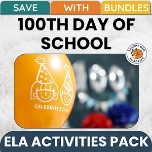 100th Day of School Activities Middle School Halfway Day Worksheets BUNDLE