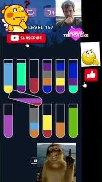 "💧🔥 WATER SORT PUZZLE LEVEL 157: The TUBES are FURIOUS! 🧩😱 Can You TAME the CHAOS? 🐾💦"#shorts