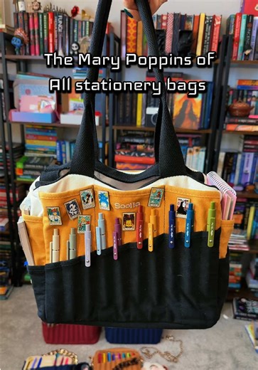 She fits books, journal, annotation pouch, headphones, Kindle, and my entire identity. #BookTok #junkjournalideas #bookannotations #stationeryhaul #junkjournaling