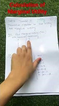 Calculation of Marginal Utility