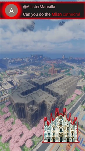 A #giant #milancathedral escpd w #fn #slm! #minecraft #coolbuilds #minecraftguide #minecraftbuilding