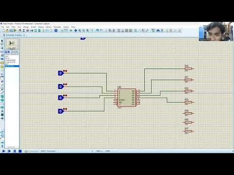 Membuat rangkaian encoder dan decoder di proteus