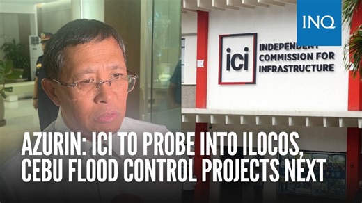 The Independent Commission for Infrastructure (ICI) will be investigating flood control projects in Ilocos this week and in Cebu next week, according to special advisor and former Philippine National Police (PNP) chief Rodolfo Azurin Jr. | INQUIRER.net