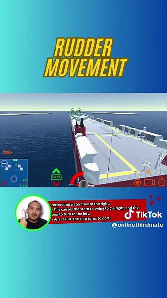 Understanding Rudder Movement for Ship Navigation