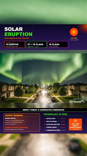 Above The Norm News on Instagram: "🌍 Are We Getting Close to a Carrington Event? 🌍⚡ Sunspot 4366 is growing at an abnormal rate. Flares are firing in rapid chains. X ray levels are pushing into continuous spikes. The region is twisting into a dense magnetic structure that becomes more unstable by the hour. According to Stefan Burns, the early signatures forming around this region match conditions seen before some of the strongest eruptions ever documented. The risk window is open and the indic