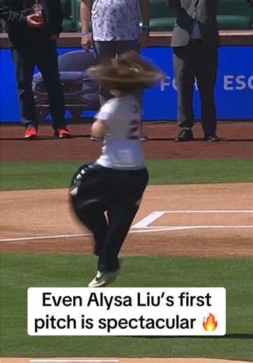 Alysa Liu's Amazing First Pitch at MLB Game