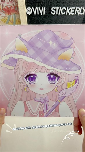 MAGICAL GIRL diy dress up sticker party set | P10 #vivistickerly