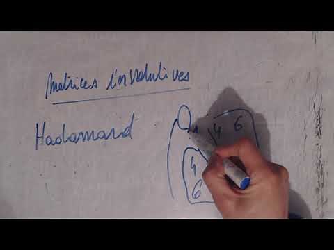 Algèbre linéaire - Matrice Involutive exemple la matrice d'Hadamard