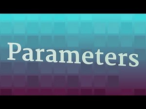 PARAMETERS pronunciation • How to pronounce PARAMETERS
