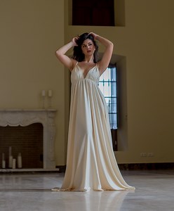 Wedding Lingerie, Long Honeymoon Chemise, Custom-made Satin Nightgown, Bridal Sleepwear - Etsy