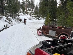 1926 Model T vs Modern 4WD Camping | Snow Near Shaver Lake