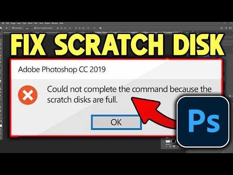 How to fix photoshop scratch disk full error fix (clear space & cache)