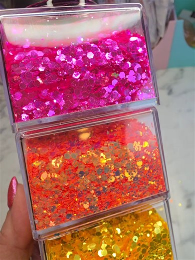 Creating Colorful Stackable Glitter Pots