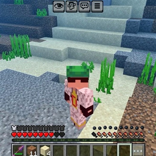 😨😨 MINECRAFT TURTLE HELMET TRICK 😨😨 #minecraft