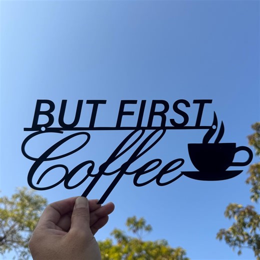 Metal Coffee Sign, Kitchen Wall Art, Steel Decor, Coffee Lover Gift - Etsy