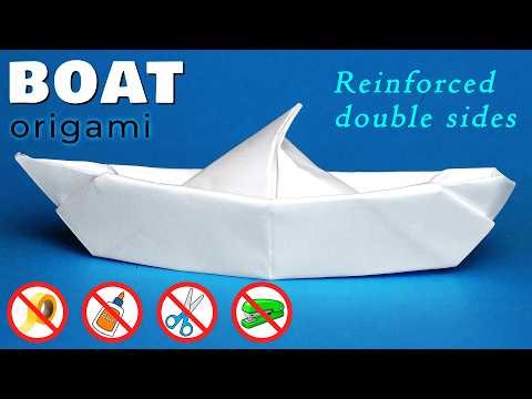 How To Make a Boat Out of Paper | Paper Boat Origami (No Glue, No Scissors!)