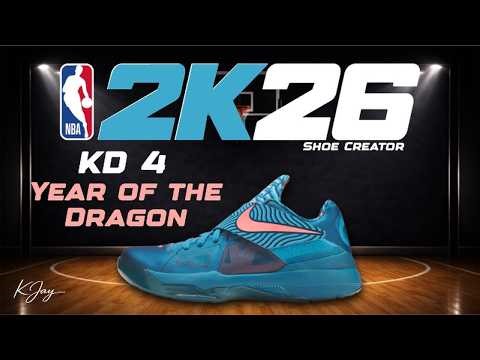NBA 2K26 Shoe Creator - How to make Kevin Durant KD 4 'Year of the Dragon'