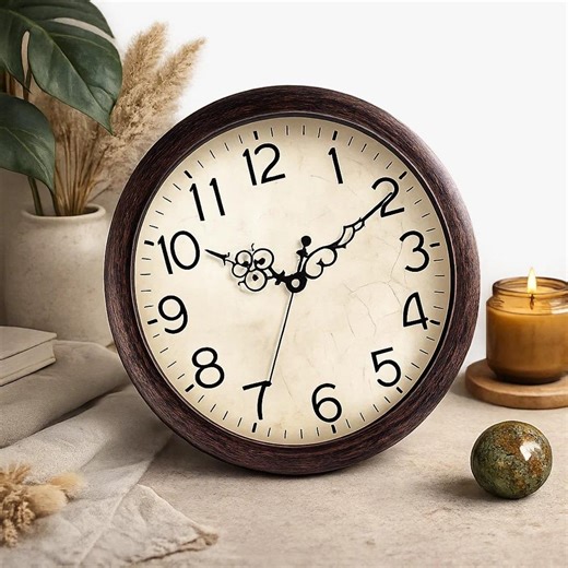 Vintage 8 Inch Wall Clock, Silent Quartz, Rustic Kitchen Decor - Etsy