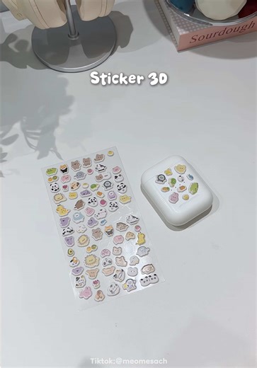 Sticker 3D cưng xĩuu #sticker #sticker3d #hinhdan3d #stickercute #meomesach