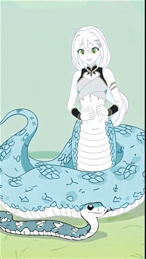 Lamia Huroko#Small Animation#Happy#Playing With Baby Snakes