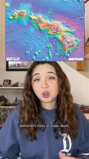 part 1 Looking at the Hawaiian Islands with bathymetry! #geology #hawaii #bathymetry #volcano #geography | Its sedimentary