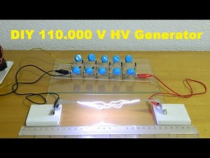 DIY Flyback trafo Cockroft-Walton voltage multiplier (110000 Volts)