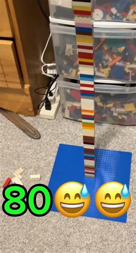 How many Lego bricks can I stack #lego #fyp #stacking