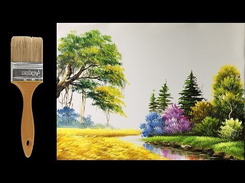 Wide Paint Brushes - Acrylic lesson