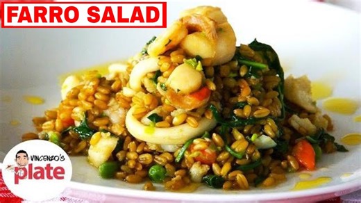 FARRO SALAD with Seafood - Farro Recipe