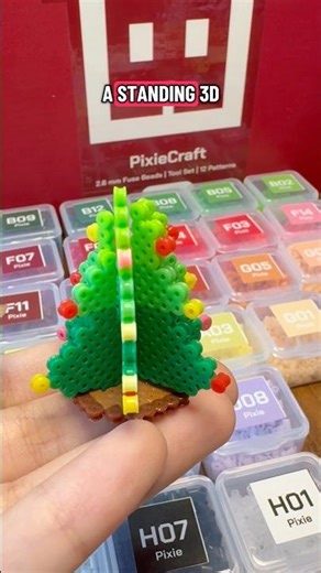 I Made Every Type of Christmas Tree With Pixie Beads | Flat, 3D, Earrings & Cake Pixel Art #beadart