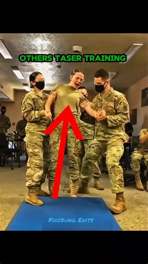 Others Taser Training vs Last Girl. #military #training #militaryshorts