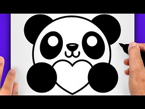 DESSIN FACILE KAWAII | COMMENT DESSINER UN PANDA FACILEMENT - DESSIN DE PANDA FACILE