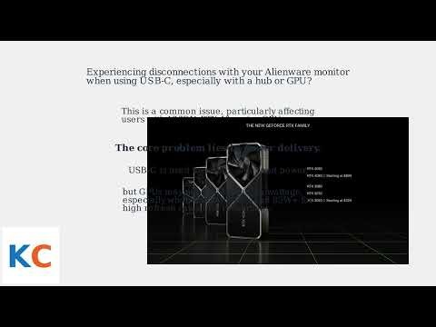How to Fix Alienware Monitor Keeps Disconnecting – USB-C Hub & GPU Power