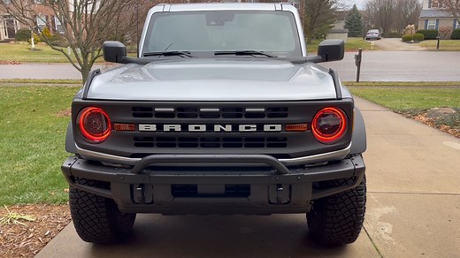 Ted from Ohio showing off his Christmas goodies! Our ORACLE Lighting Oculus Bi-LED Headlights for Ford Bronco are now availible in ColorShift and people are loving them! Get yours today! #oraclelights #fordbronco #fordbroncodaily #aftermarketparts | Oracle Lighting