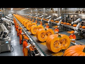 How They Harvest Pumpkins for Pie Filling: Inside a Pumpkin Processing Factory (Full Process)