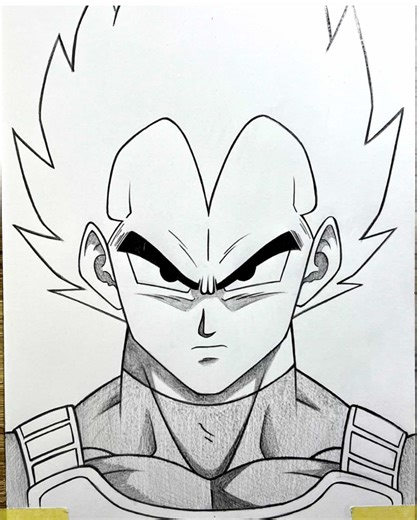 Comment dessiner Vegeta de Dragon Ball . . . . #vegeta #dragonball #dessinanime #dessinfacile #dessin