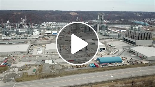 Hillside view of Shell ethane cracker plant in Beaver County, PA - NewsBreak