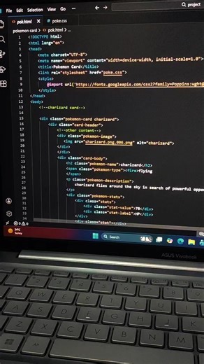 Pokémon cards ( HTML CSS ) #coding #codeadventure #code #codingfun