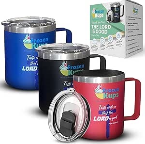 14oz Insulated Coffee Mug with Lid – Stainless Steel Travel Coffee Mug, Double-Wall Vacuum Sealed, Keeps Drinks Hot, Cold for Hours – Spill-Proof, Durable, BPA-Free Coffee Travel Mug (RED)