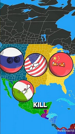 China 🇨🇳, Russia 🇷🇺 & Mexico 🇲🇽 Attack USA 🇺🇸 | Countryballs Animation#countryballs#usa#countryballs