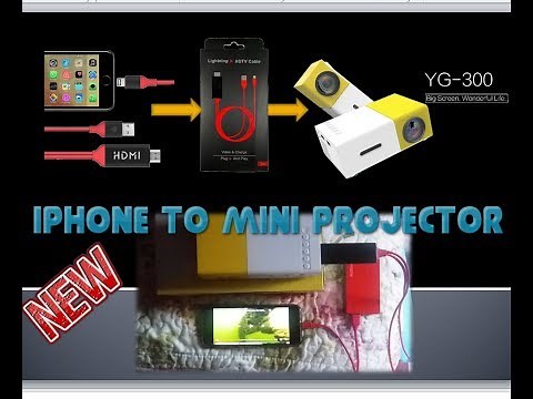 How to connect iPhone to mini projector - Part 1 || 2018