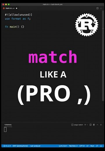 Rust Programming - Match like a PRO with Tuples #shorts
