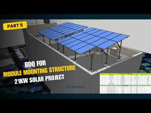 BOQ Calculation for Solar Module Mounting Structure 21kW Project Part 5